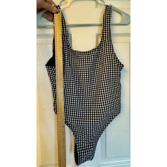 Envya One Piece Fully Lined Low Back Cheeky Hi Cut Swimsuit Crepe Front Material - Picture 6 of 11